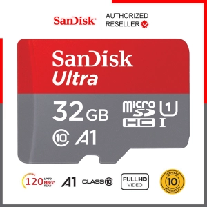 สินค้า Sandisk Ultra microSD Card SDHC ความเร็วอ่าน 120MB/s ความจุ 32GB Class 10 A1 (SDSQUA4-032G-GN6MN) ไม่มีอะแดปเตอร์ เมมโมรี่การ์ด แซนดิส Memory ประกัน Synnex 10 ปี แดงเทา