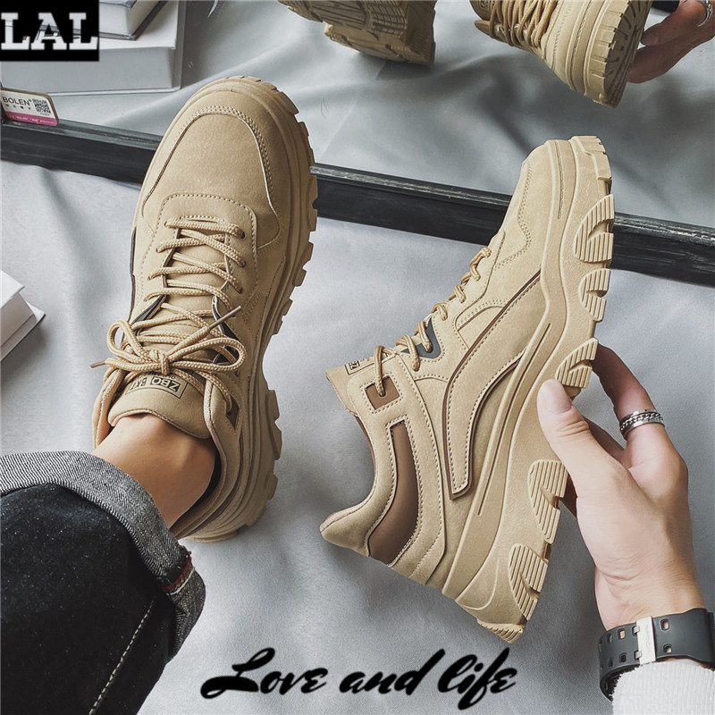 LAL men's shoes, knitted casual shoes, Korean version running shoes, light fashion shoes, sneakers men ราคา 347 บาท*ส่งฟรี