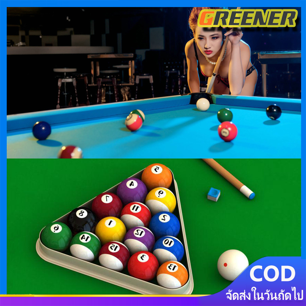 Greener 16Pcs ลูกสนุกเกอร์ /Pool Table Practice Ball Billiards Snooker Training Balls 5.25cm ลูกผีลาย เกรดไต้หวัน ขนาดมาตรฐาน ราคา 697 บาท*ส่งฟรี