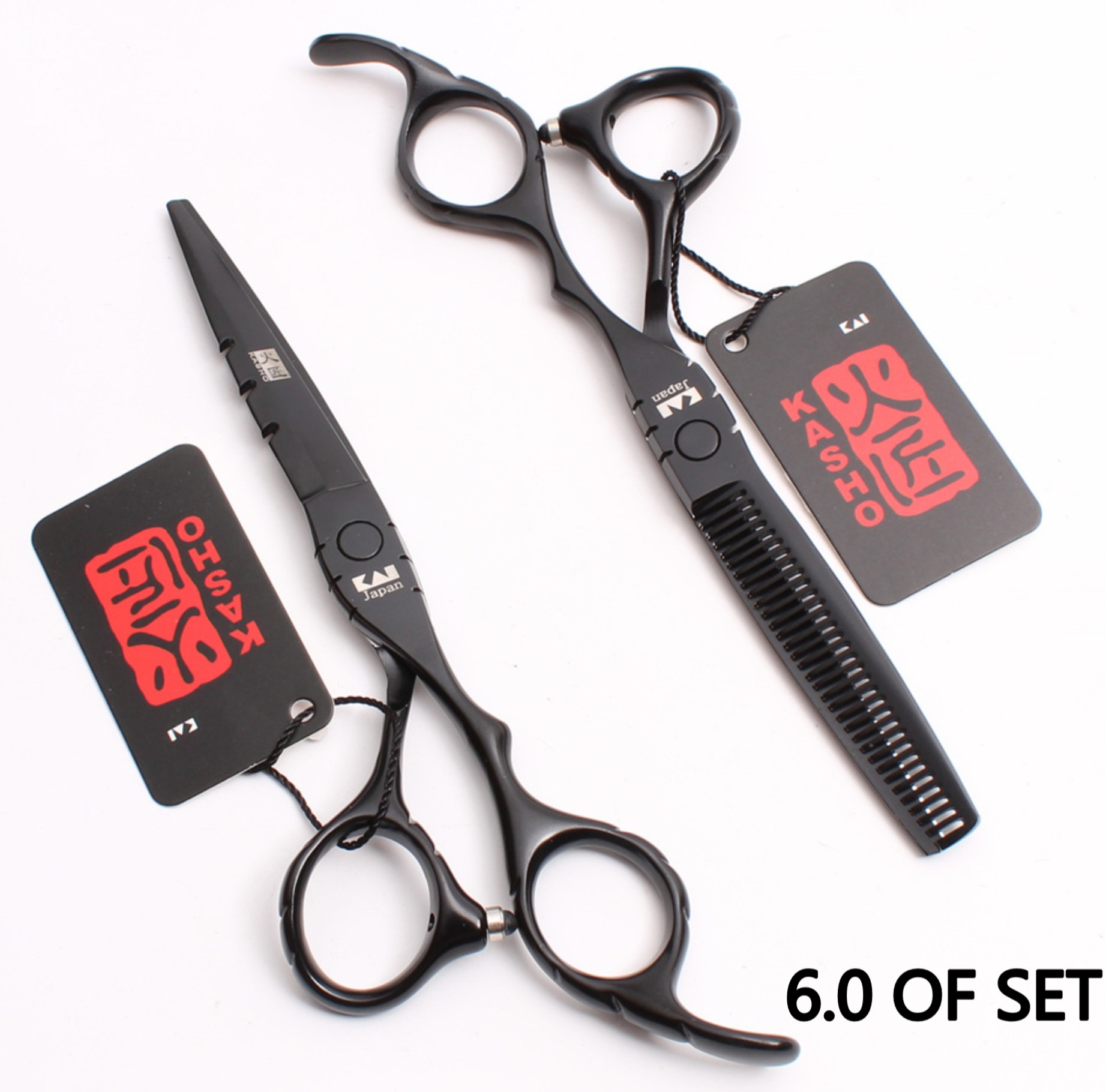 5.5/6.0kasho scissors กรรไกรตัดผมคาสโซ่ขนาด5.5/6.0 ราคา 1 คู่