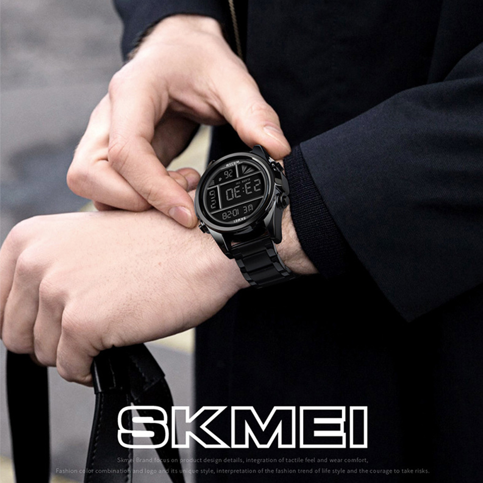 คำอธิบายเพิ่มเติมเกี่ยวกับ ถูกที่สุด SOEI SHOP ส่งจากไทย!! นาฬิกาข้อมือผู้ชาย นาฬิกาสายเหล็ก นาฬิกาทางการ แบรนด์ SKMEI 1448 กันน้ำลึก 30 เมตร ของแท้ 100%