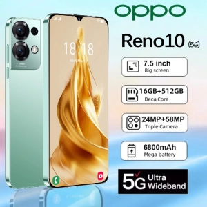 สินค้า โทรศัพท์มือถือ OPPQ Reno10 เครื่องใหม่ 7.5 HD+ รองรับ2ซิม Smartphone 4G/5G 24+58MPพิกเซลสูงมาก กล้องหน้า ปลดล็อคด้วยใบหน้า การทำงานที่ราบรื่น หน่วยความจำขนาดใหญ่ โทรศัพท์ใส่ได้2ซิม ระบบนำทาง GPS บลูทูธ มือถือ มีเมนูภาษาไทย รองรับแอปธนาคาร