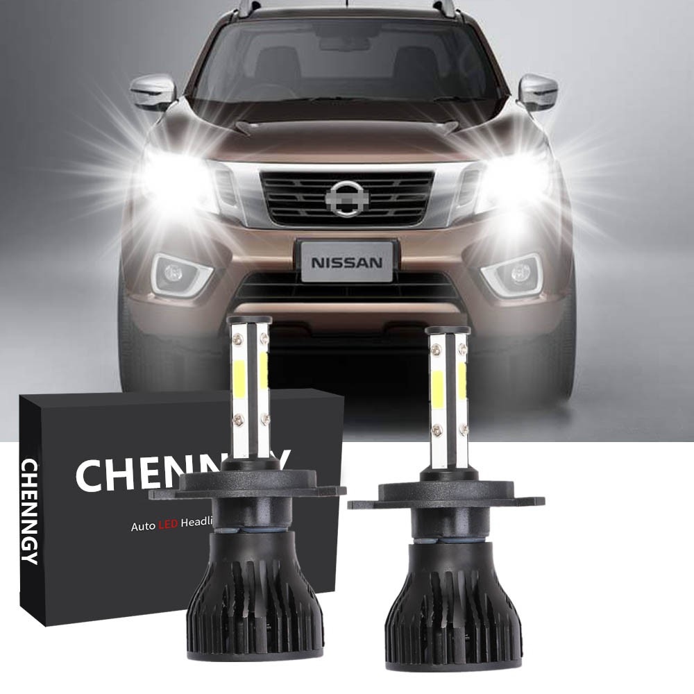 หลอดไฟหน้า LED H4 6000K 4 ด้าน สีขาว สําหรับ Nissan Navara NP300 2009- 2019 ราคา 582 บาท*ส่งฟรี