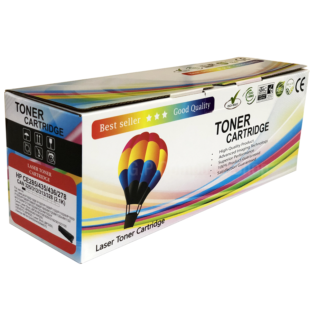 CE285A / 85A / หมึกพิมพ์เลเซอร์เทียบเท่า / LaserJet Pro / P1100 / P1102 / P1102w / M1136 / M1212nf / M1214nfh / สีดำ / 2,100 แผ่น / 1 กล่อง ราคา 250 บาท*ส่งฟรี