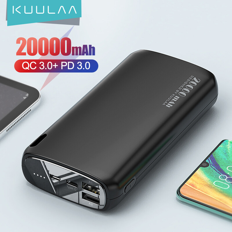 Kuulaa 26800mAh Portable Charger iPhone Power Bank External Battery Pack  with 2 USB 2.4 A Outputs and USB C Input Compatible with Huawei iPhone 12  11