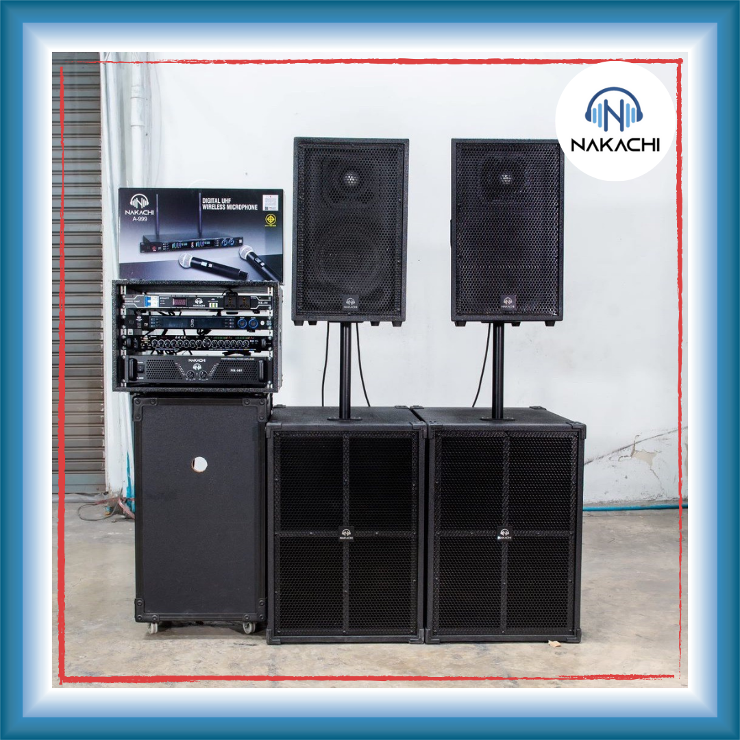 ชุดเครื่องเสียงคาราโอเกะ ชุดลำโพง 2x2 เบส15 กลาง12 เบสรุ่นBV พร้อมเพาเวอร์ ปรี ไมค์ และปลัํก สำหรับกลางแจ้ง ราคา 29,490 บาท*ส่งฟรี