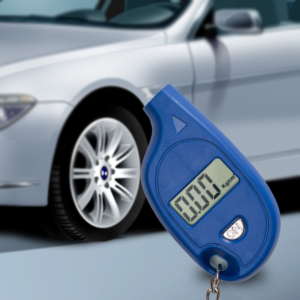 Carmero เครื่องวัดลมยาง ดิจิตอล ที่วัดลมยาง ที่เติมลมยางรถยนต์ Tire Pressure Gauge Digital Pressure Gaugese (สีน้ำเงิน)