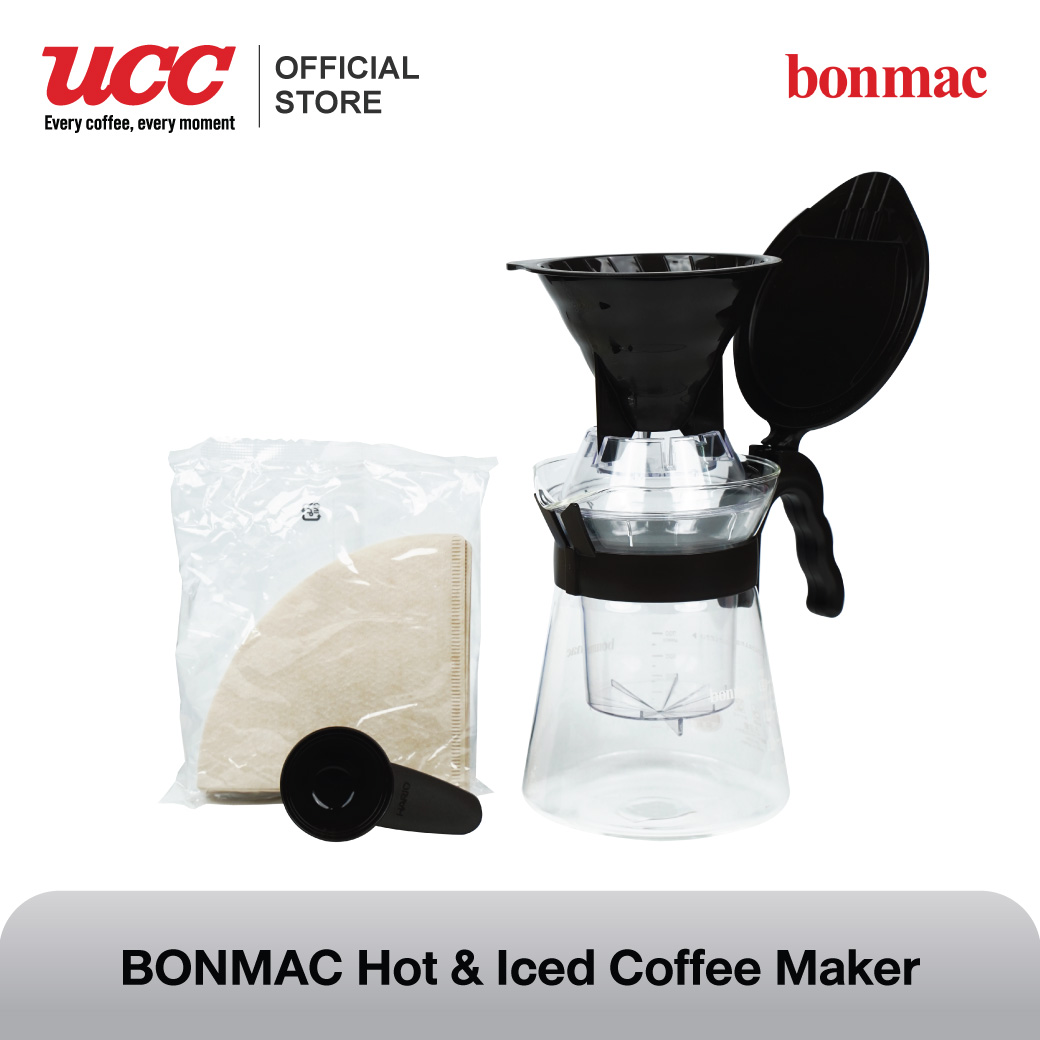 BONMAC Hot & Iced Coffee Maker สำหรับกาแฟร้อนและเย็น ขนาด 700ml. พร้อมฟีลเตอร์กระดาษสำหรับดริปกาแฟ ราคา 1,590 บาท*ส่งฟรี