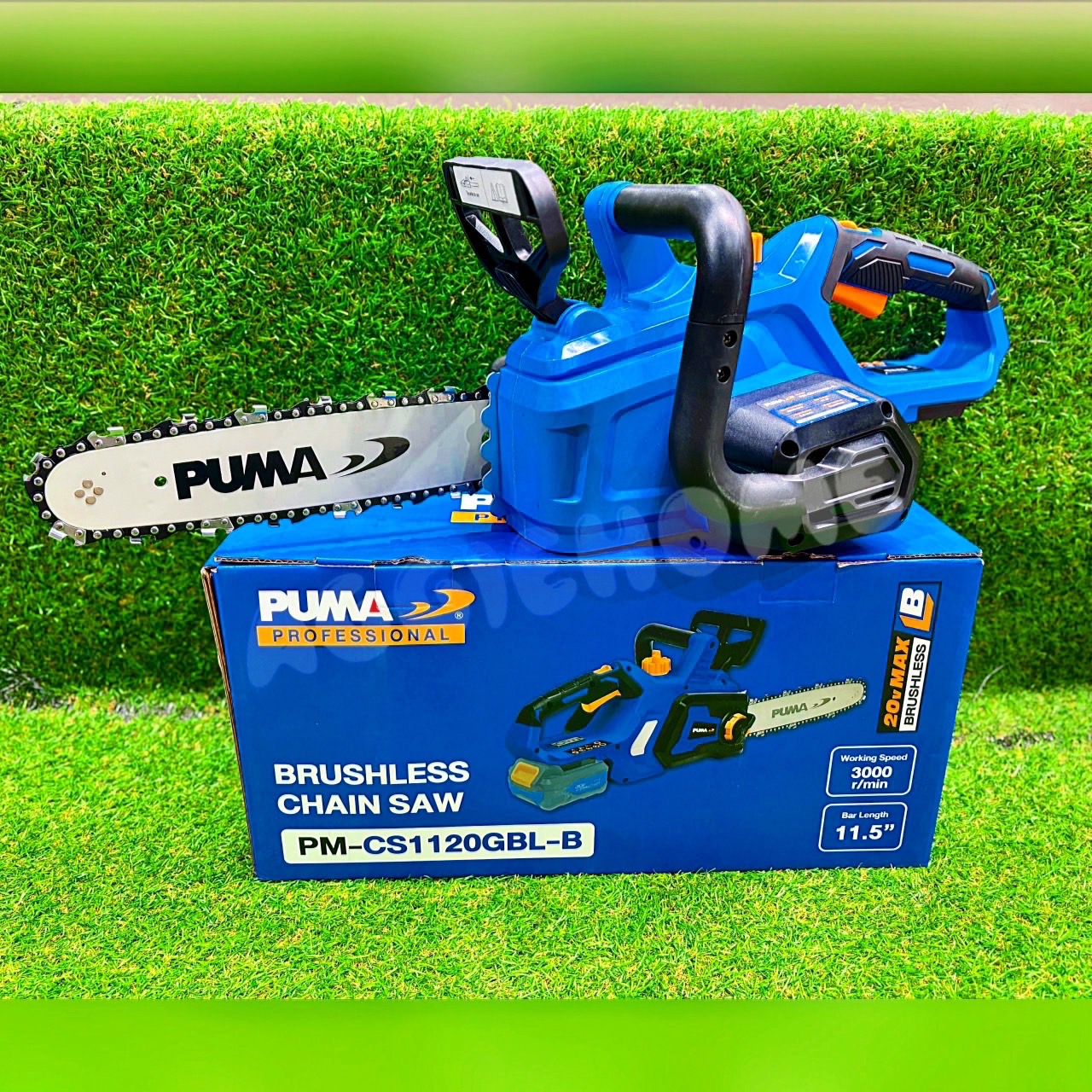 PUMA เลื่อยโซ่ รุ่น PM-CS1120GBL-B 20V (เฉพาะตัวเครื่อง) ขนาด 11.5นิ้ว BRUSHLESS CNAIN SAW เลื่อยแบต เลื่อย ตัดไม้ ตัดกิ่ง เลื่อยโซ่ เลื่อยไร้สาย ตัดกิ่งไม้ สวน เกษตร จัดส่ง KERRY ราคา 4,300 บาท*ส่งฟรี