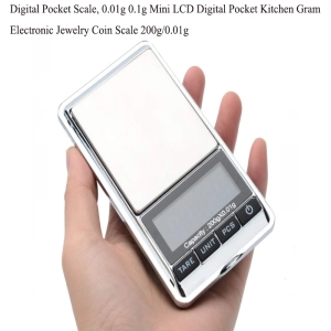 สินค้า Mini Electronic Digital Scale Weight Balance LCD Jewelry Pocket Gram Weigh Scale(Silver-200g/0.01g)