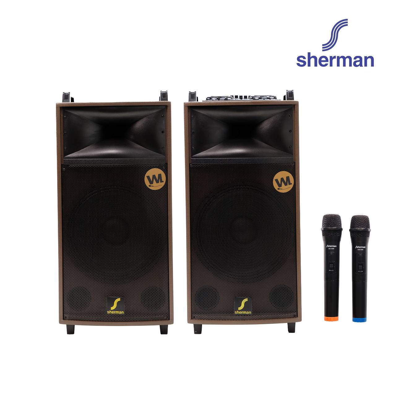 Sherman ชุดลำโพงขยายกลางแจ้ง ขนาด 15 นิ้ว รุ่น SB-606+D ราคา 13,900 บาท*ส่งฟรี