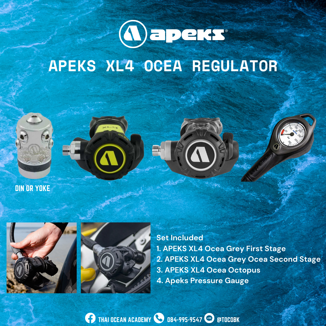Apeks XL4 Ocea Regulator Set (Grey) ราคา 44,400 บาท*ส่งฟรี