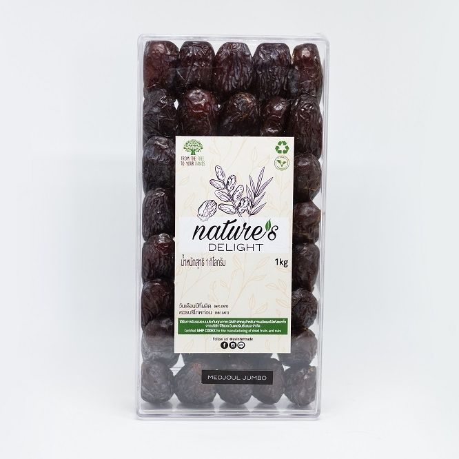 Nature's Delight Dried Medjoul Dates Jumbo 1kg / อินทผลัมแห้งพันธุ์เม็ดจูลจัมโบ้ 1 กก ตราเนเจอร์ส ดีไลท์ ราคา 750 บาท*ส่งฟรี