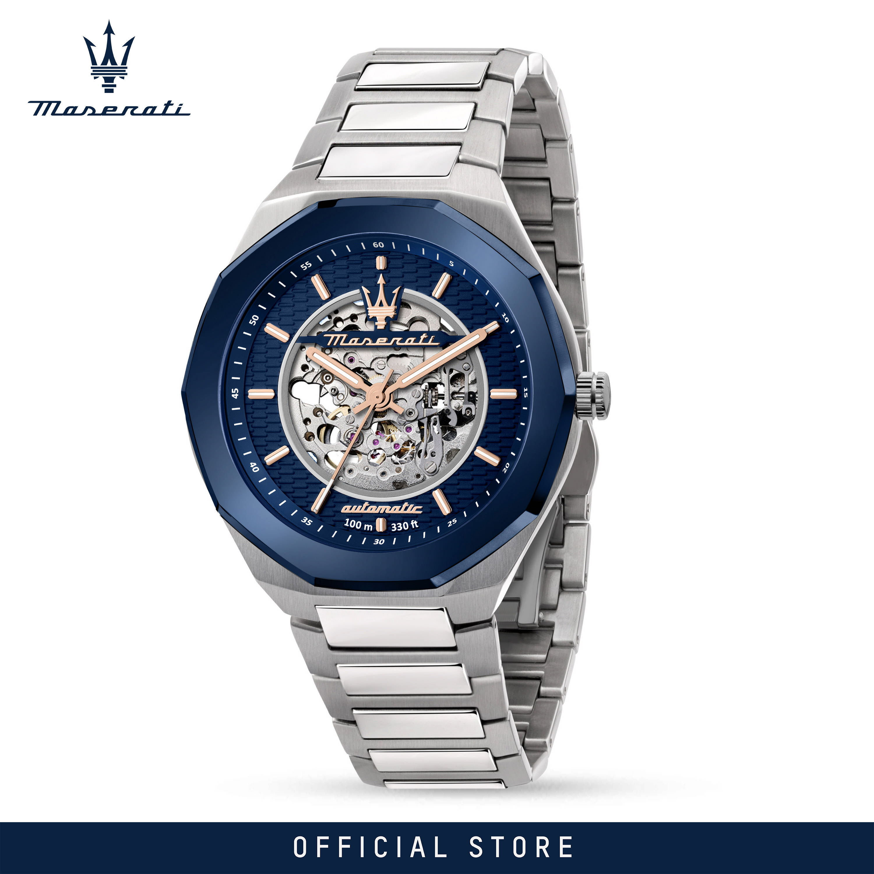 【2 Years Warranty】Maserati Stile 45mm Men's Automatic นาฬิกาข้อมือแฟชั่น R8823142004 ราคา 20,325 บาท*ส่งฟรี
