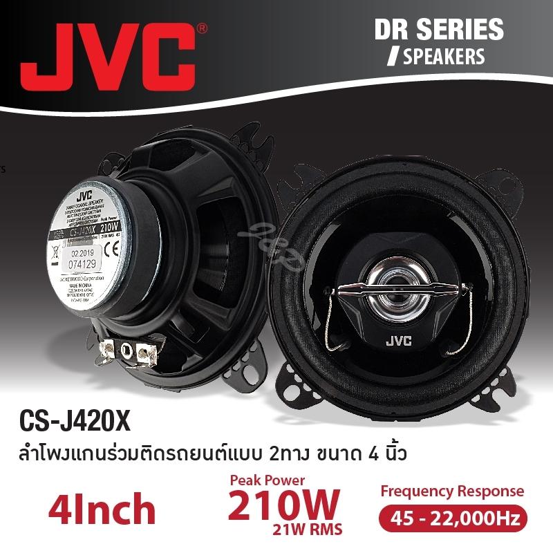 ลำโพงแกนร่วมติดรถยนต์ เครื่องเสียงรถ ขนาด4นิ้ว JVC CS J420X : image ลำโพงแกนร่วมติดรถยนต์ เครื่องเสียงรถ ขนาด4นิ้ว JVC CS J420X