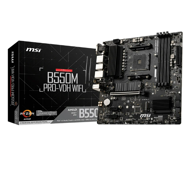 MAINBOARD (เมนบอร์ด) MSI B550M PRO-VDH WIFI (DDR4) (SOCKET AM4) (MICRO-ATX) เมนบอร์ด ราคา 9,999 บาท*ส่งฟรี
