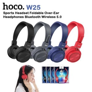 สินค้า HOCO W25 ของแท้ 100% หูฟังบลูทูธตัวใหม่ล่าสุด เสียงดี ดีไซน์สวย Sports Headset Foldable Over-Ear Headphones Bluetooth