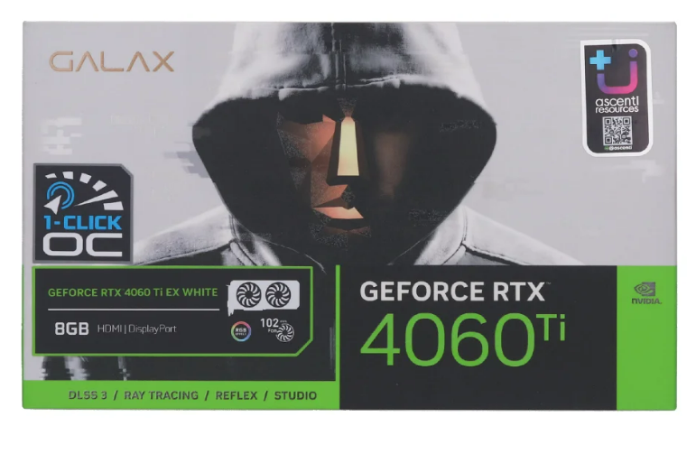VGA (การ์ดแสดงผล) GALAX GEFORCE RTX 4060 TI 8GB EX WHITE 1-CLICK OC - 8GB GDDR6 ราคา 36,200 บาท*ส่งฟรี