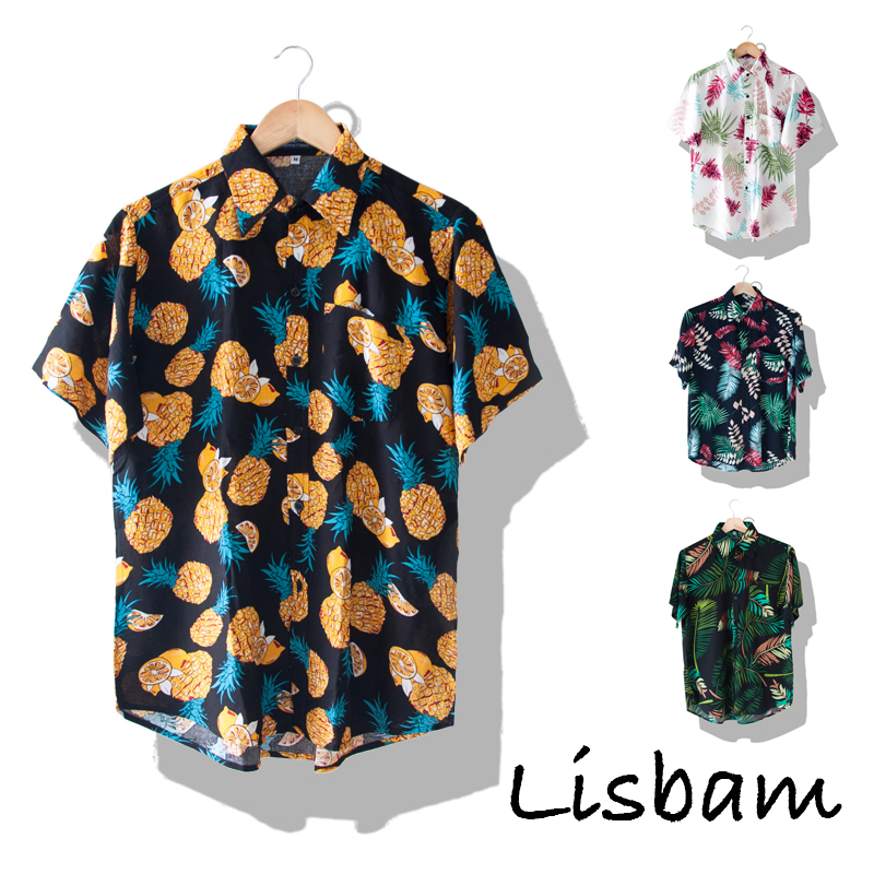 LisBam เสื้อฮาวาย เนื้อผ้าสปัน เสื้อฮาวายผู้ชาย  เสื้อฮาวายผู้หญิง วินเทจ