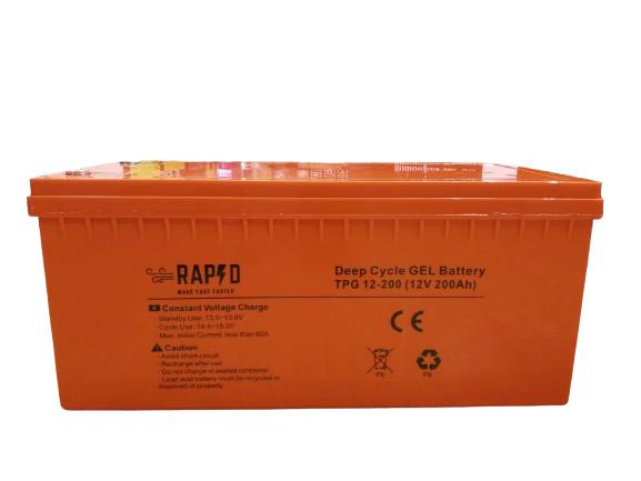 RAPD  แบตเตอรี่แห้ง เจล Deep Cycle GEL Battery 12V-200Ah รุ่น 53001 สำหรับงานระบบโซล่าเซลล์