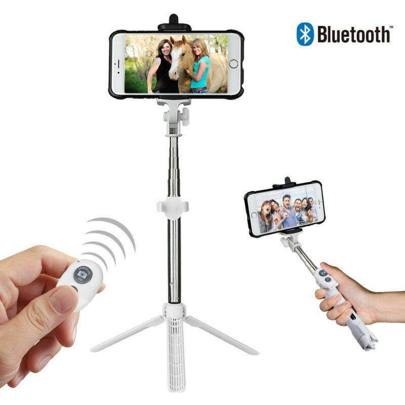 Extendable Monopod Tripod Bluetooth Remote Shutter Selfie Stick For Mobile Phone