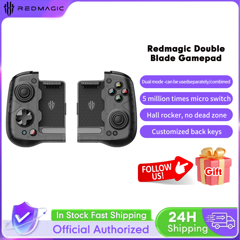 Original RedMagic Shadow Blade Gamepad 2 PA3133 Black Type-C/3.5mm Interface Hall Rocker Compatible Length 110-179mm Phone REDMAGIC Accessories ราคา 3,152 บาท*ส่งฟรี