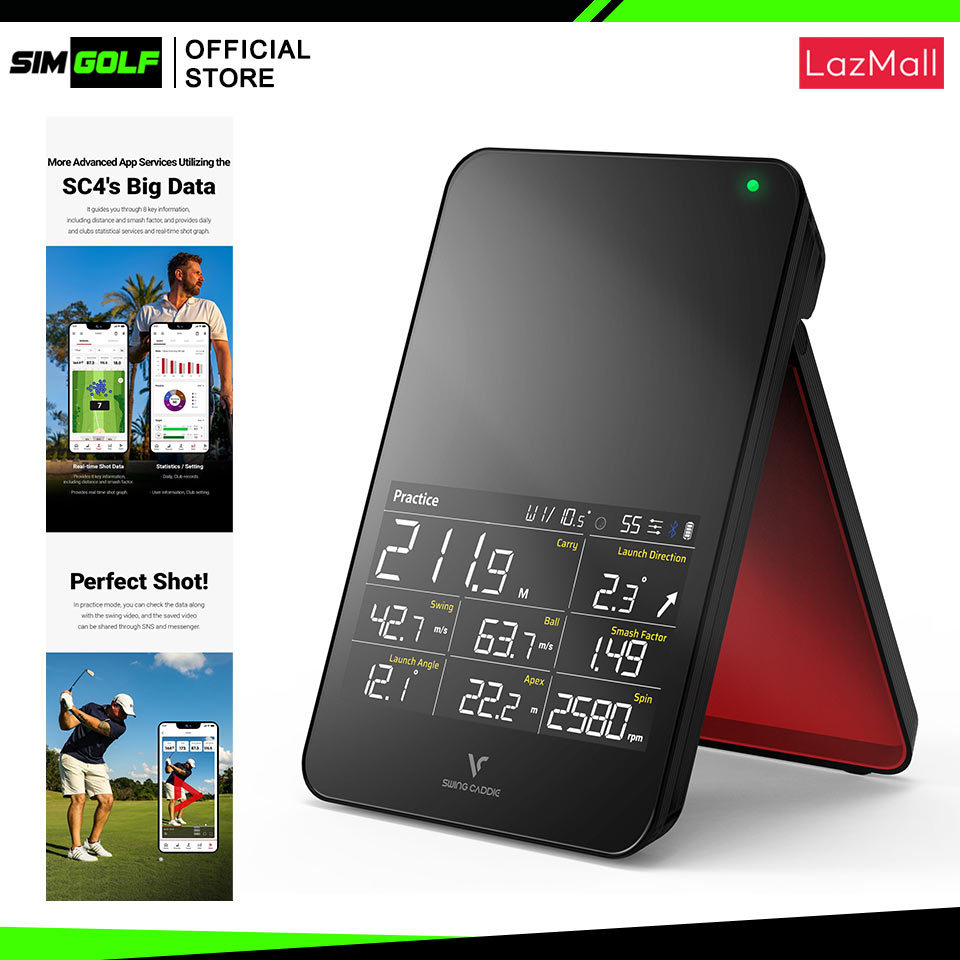 Voice caddie SC4 Simulator + Launch Monitor เครื่องวิเคราะห์วงสวิง ที่มาพร้อมกับ Golf Simulator | SIM GOLF ราคา 24,000 บาท*ส่งฟรี