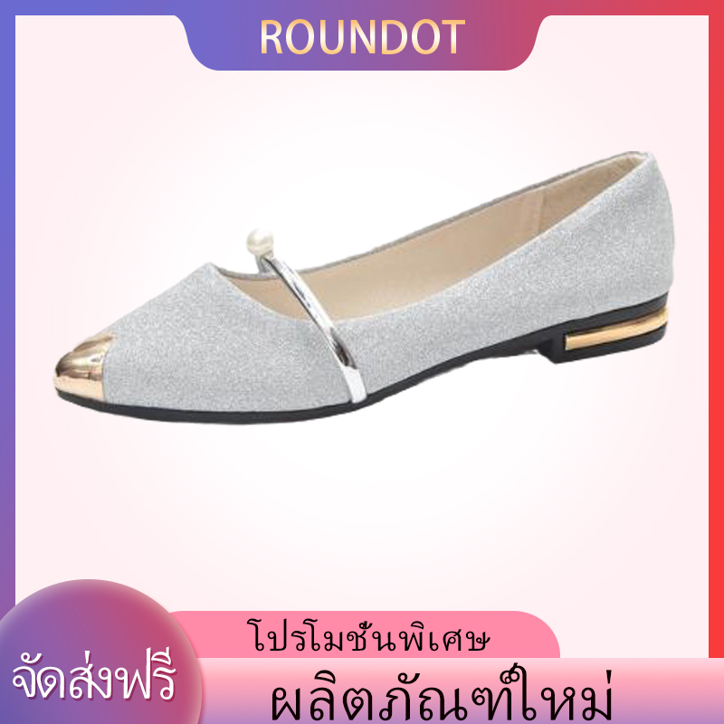 Flat shoes 2021 รองเท้าสายเดี่ยวรองเท้าหนังหัวแหลมรองเท้าทำงานที่มีสไตล์และใส่สบาย