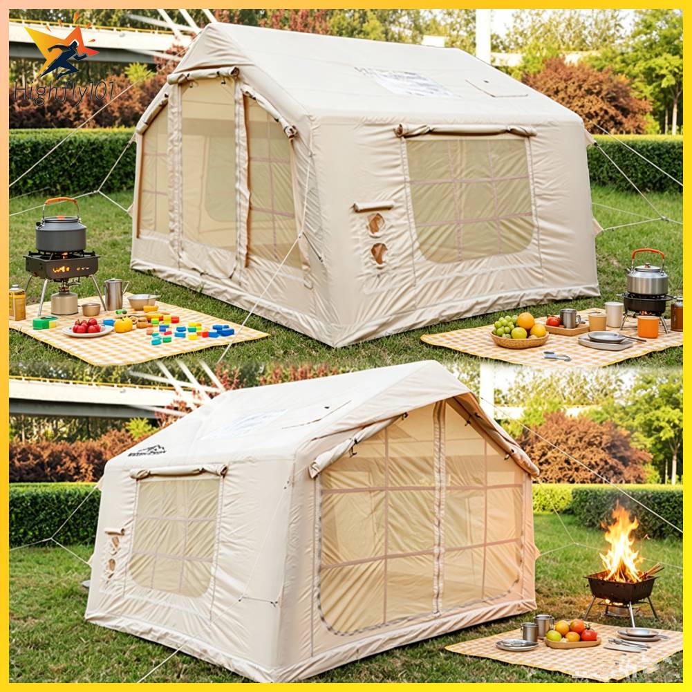🔥 Inflatable Tent 8.0+Raincover! ! ! 🔥 Free Tarp, Outdoor Camping Inflatable Tent, Model 8.0, Available in Three Colors: Khaki/Green/Black. Thick Fabric, Rainproof and Breathable. ราคา 11,183 บาท*ส่งฟรี