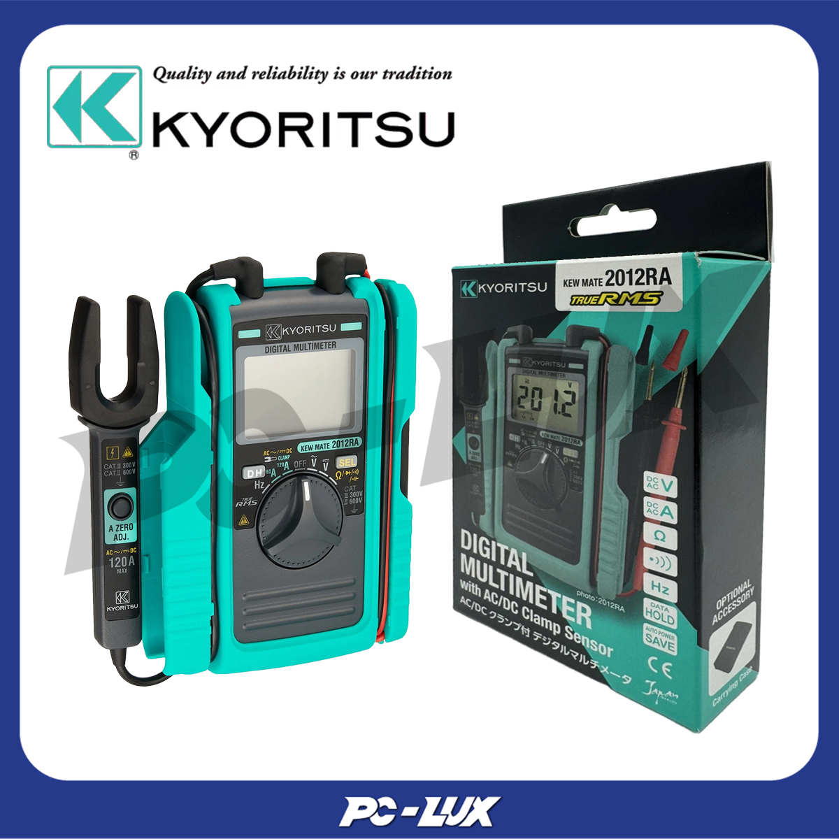 KYORITSU มัลติมิเตอร์แบบดิจิตอลพร้อมแคลมป์ รุ่น 2012RA ราคา 4,300 บาท*ส่งฟรี