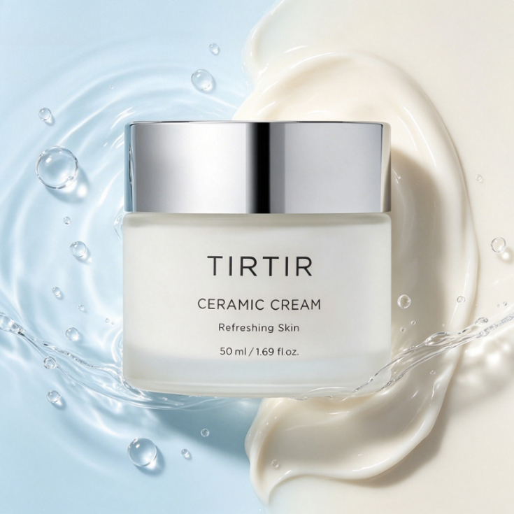 Tirtir Natural Ceramide Cream Deeply Nourishes Dry Skin. Glass Skin Is Formulated with Ceramide Centella Polyglutamic Acid to Repair the Skin's Protective Barrier. Korean Skincare, Lightweight Texture, Gentle for All Skin Types. ราคา 419 บาท*ส่งฟรี