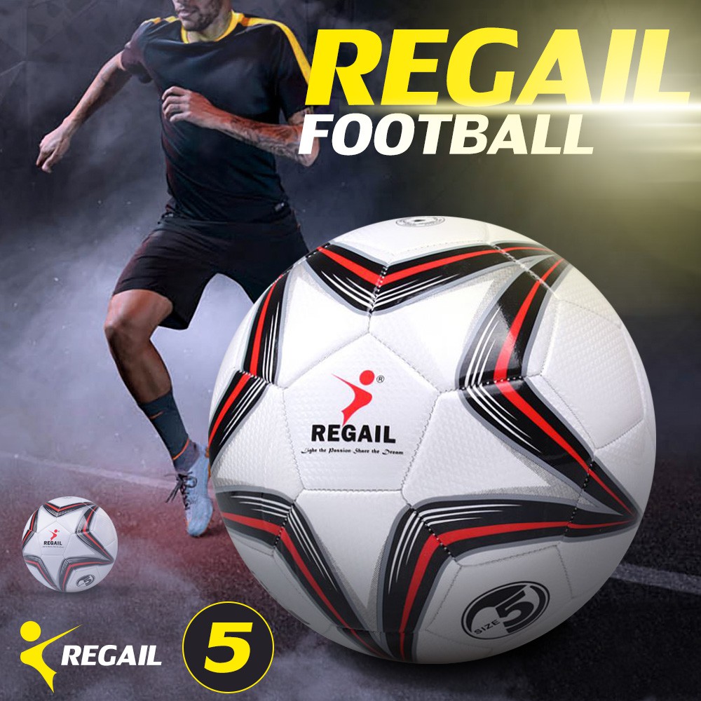 Hot Sale ลูกฟุตบอล ฟุตบอล REGAIL บอลหนัง PU 5 ราคาถูก อุปกรณ์ ซ้อม ฟุตบอล อุปกรณ์ กีฬา ฟุตบอล อุปกรณ์ ฝึก ซ้อม ฟุตบอล อุปกรณ์ ซ้อม บอล