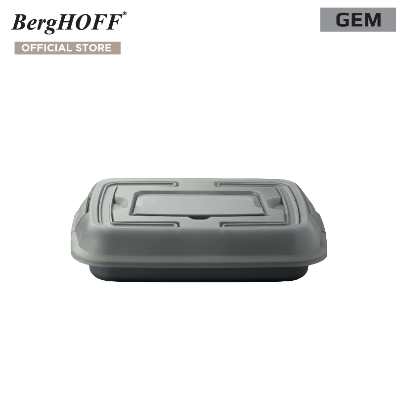 BergHOFF ถาดอบเค้กเหล็กกล้าคาร์บอนพร้อมฝาและแผ่นตัด รุ่น Gem ทนทาน 38.5 x 29 x 8.5 ซม. สีเทา 8500030 ราคา 1,195 บาท*ส่งฟรี