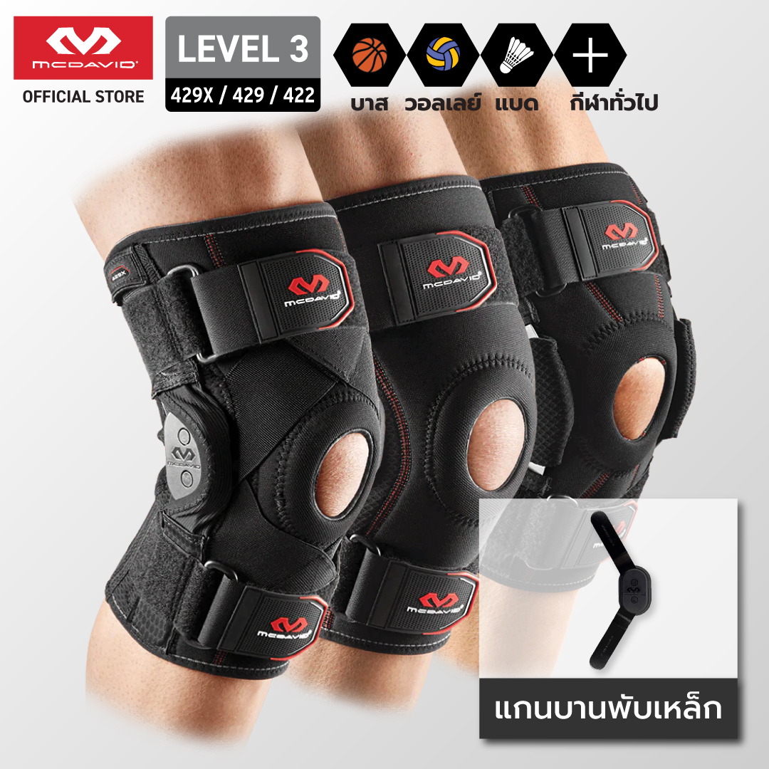 Mcdavid 429X 429 422 5149 30310 Level 3 Knee Brace, Knee Support, Knee Protector, Knee Wrap, Knee Sleeve, Knee Support Hinged Knee Brace ราคา 2,750 บาท*ส่งฟรี