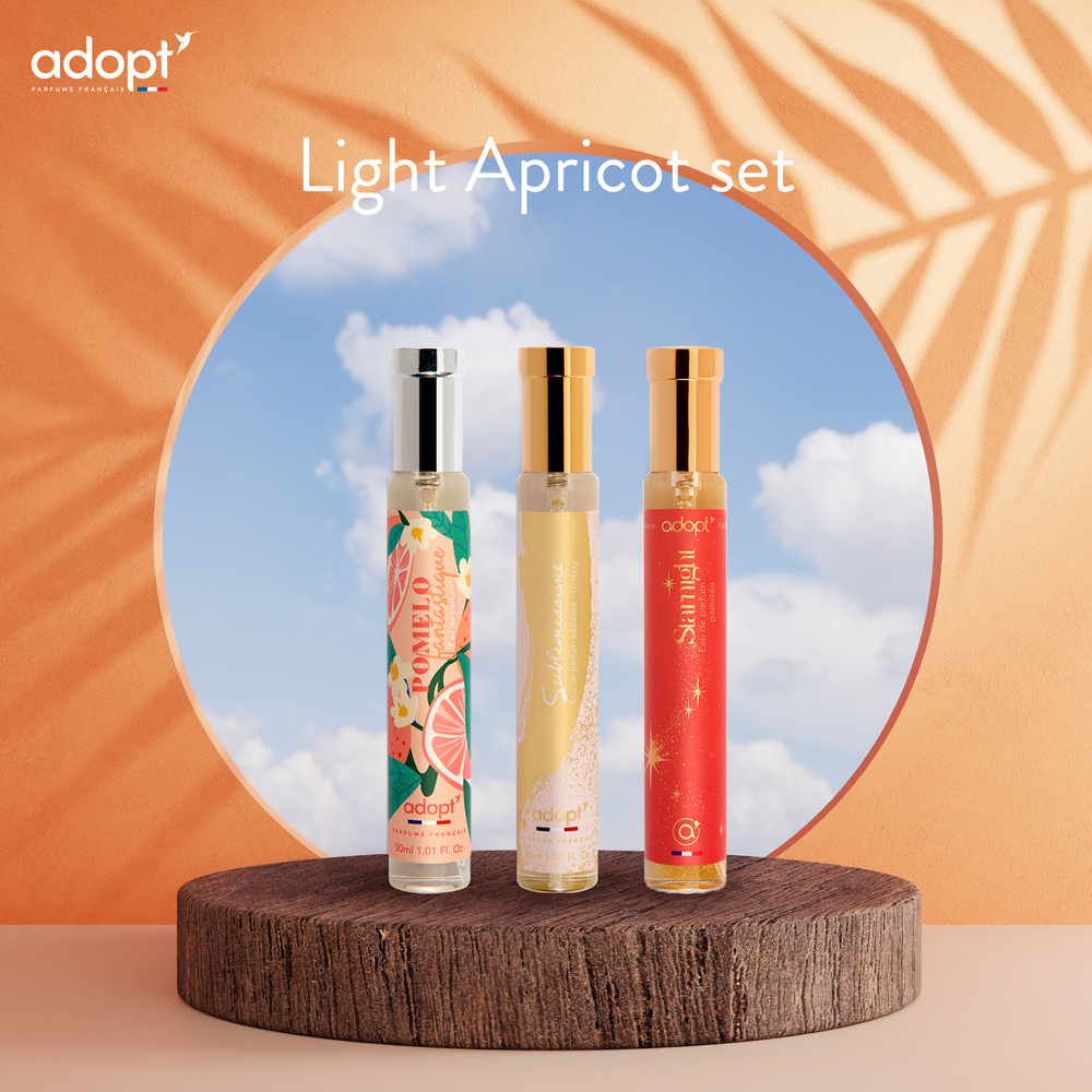 🚩Set of 3 bottles✨Light aprocot set✨Adopt parfum premium French perfume✨ ราคา 1,470 บาท*ส่งฟรี