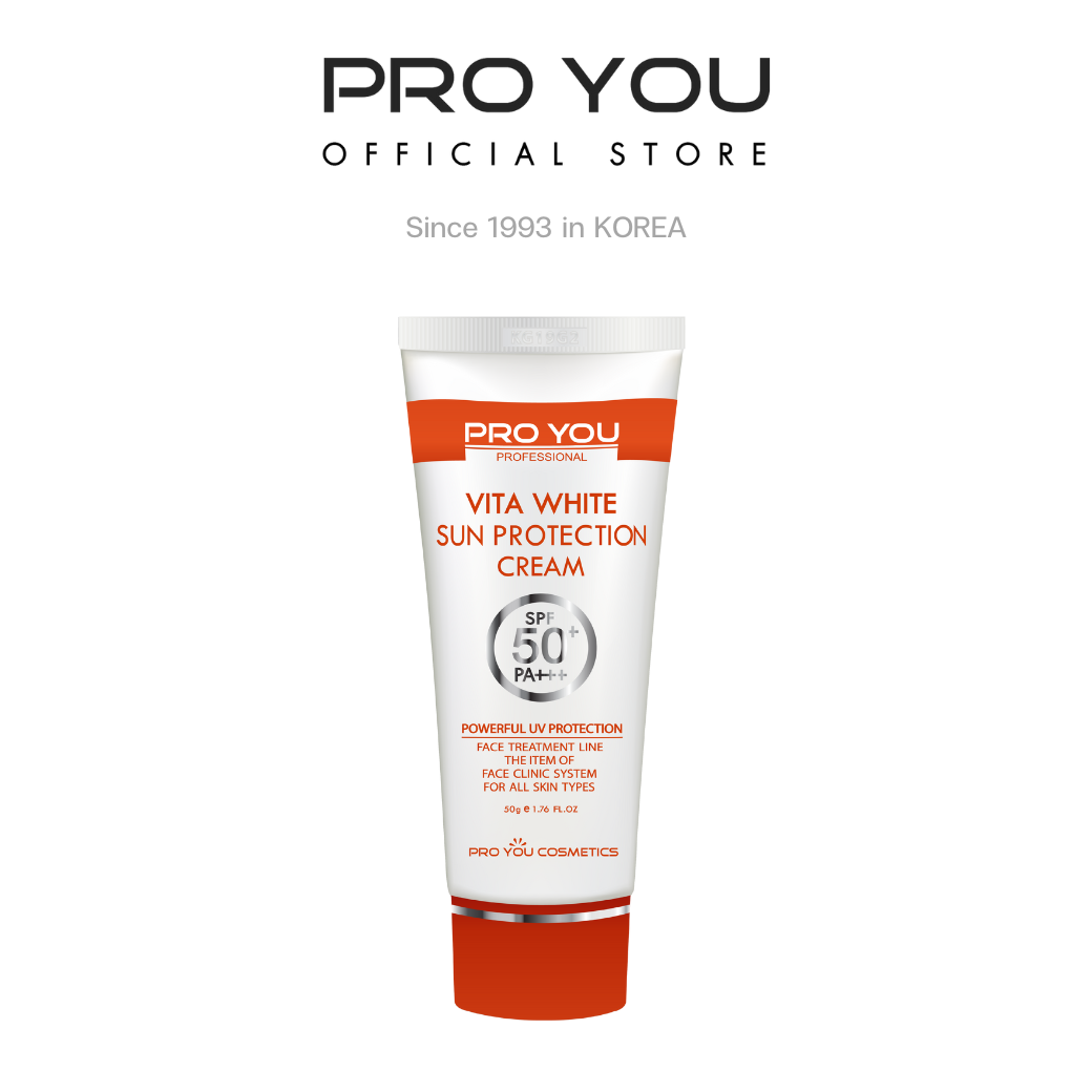 Proyou Vita White Sun Protection Cream Spf50+/Pa+++ (50g) Proyou Korean Cosmetics, Sunscreen, Protects from Uva Uvb Sunlight, Can Be Used by All Skin Types.