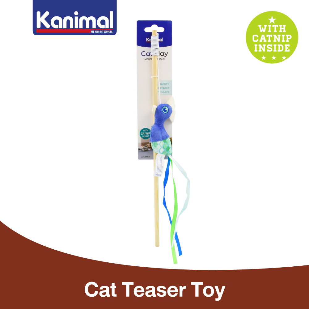 Kanimal Eco-Life Cat Toy Melody Teaser Birds With Swinging Ropes For All Breed Cats Size 14x8.5 cm. (Length 40 cm.) ราคา 77 บาท*ส่งฟรี