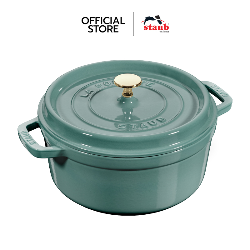 STAUB หม้อเหล็กหล่อทรงกลม ไซซ์ 24 ซม. สี Eucalyptus N11024121 ราคา 11,900 บาท*ส่งฟรี