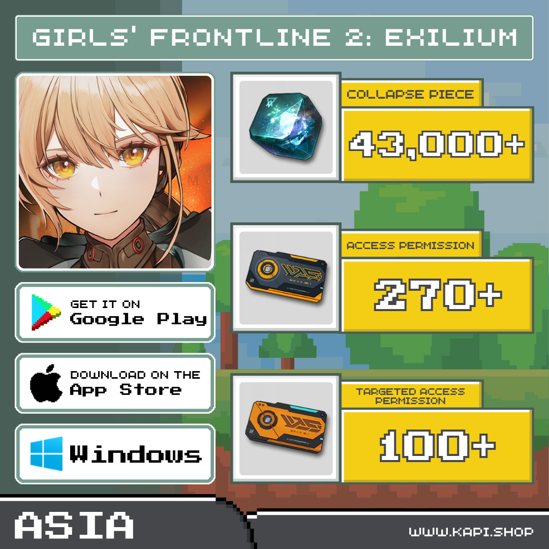 Girls Frontline 2: Exilium (Asia) - 43,000+ Collapse Piece ราคา 275 บาท*ส่งฟรี