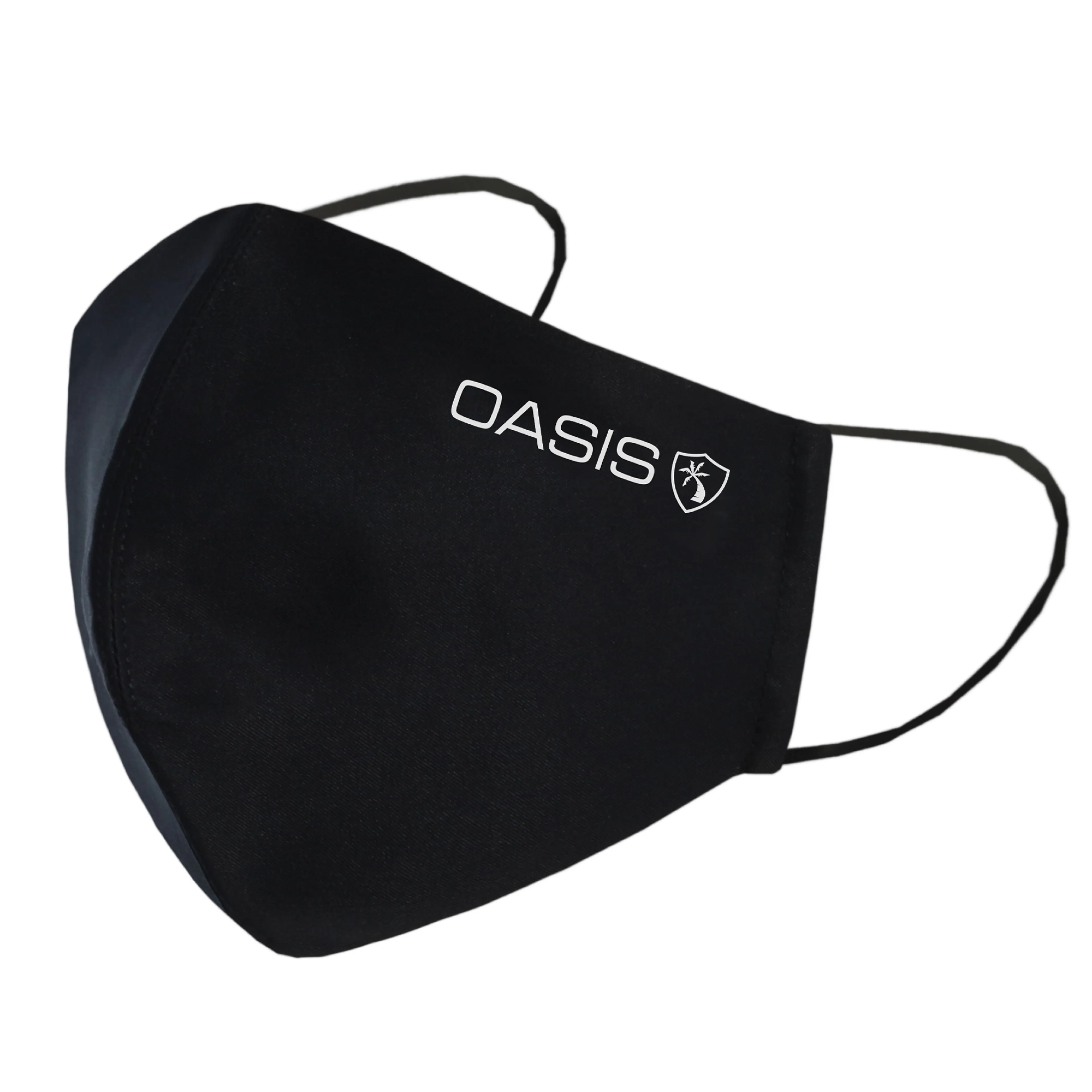 OASIS face mask, fabric mask, Micro Twill fabric, water reflection, 3D shape, dustproof, washable, black, white (1 pack / 1 piece)