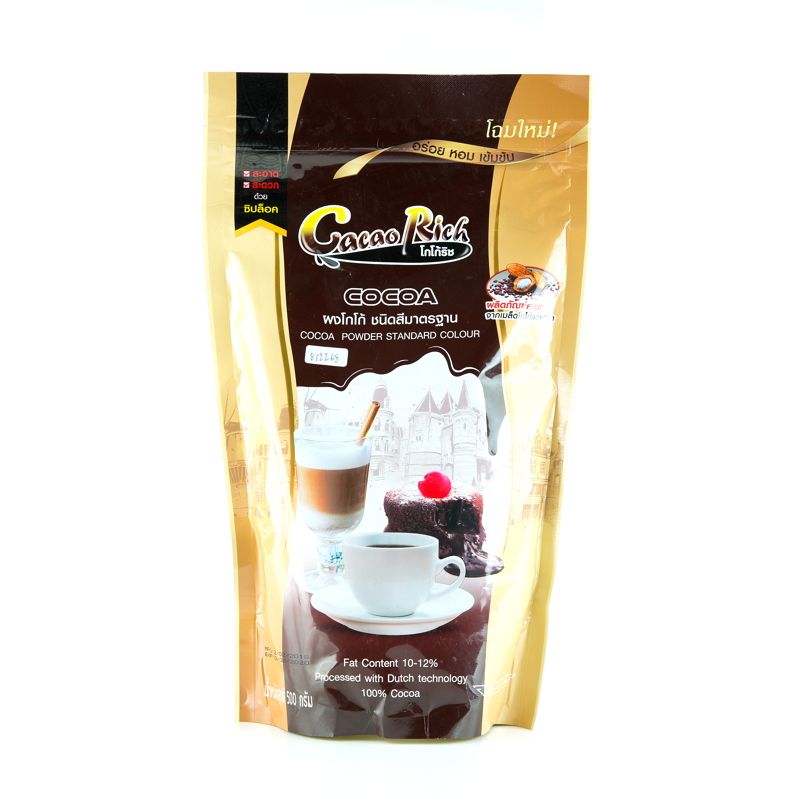 สินค้าล็อตใหม่! โกโก้ริช ผงโกโก้มาตรฐาน 500 กรัม Cacao Rich Cocoa Powder Standard Colour 500 g สินค้าใหม่ สด โปรโมชั่นสุดคุ้ม มีเก็บเงินปลายทาง ราคา 165 บาท*ส่งฟรี