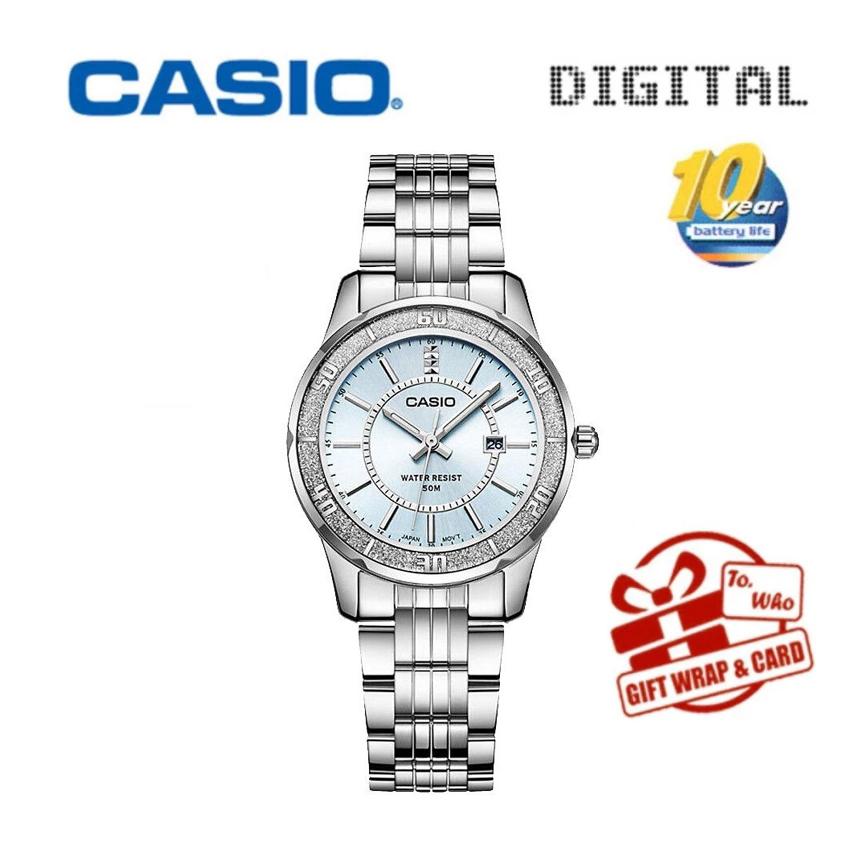 เช็คราคาCasio LTP1358D-4A Women's Sprinkled Bezel Metal Fashion Dial Watch Imported