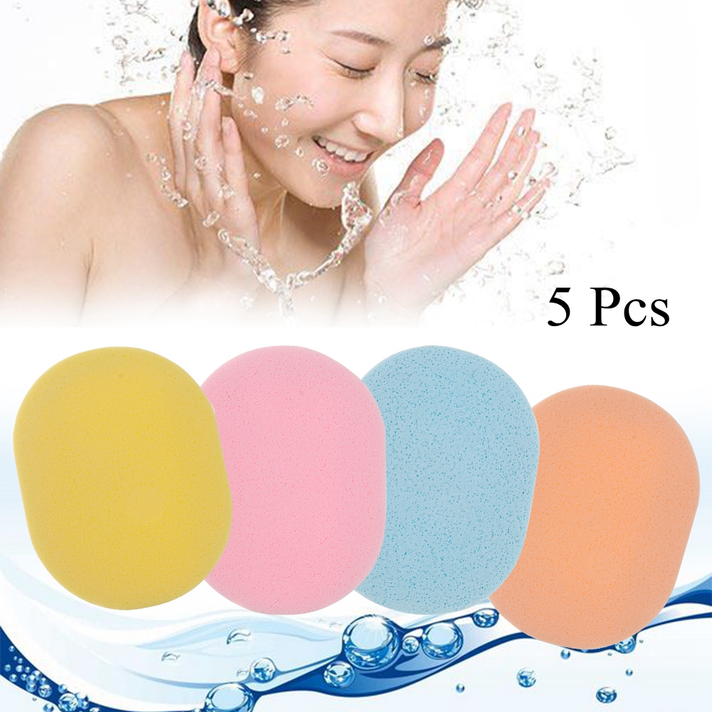 MENGLIANG 5 Pcs Hot Sale Skin Care Bathroom Supplies Beauty Tool Scrub Puff Body Washing Sponge Cleansing Sponge Facial Cleaner