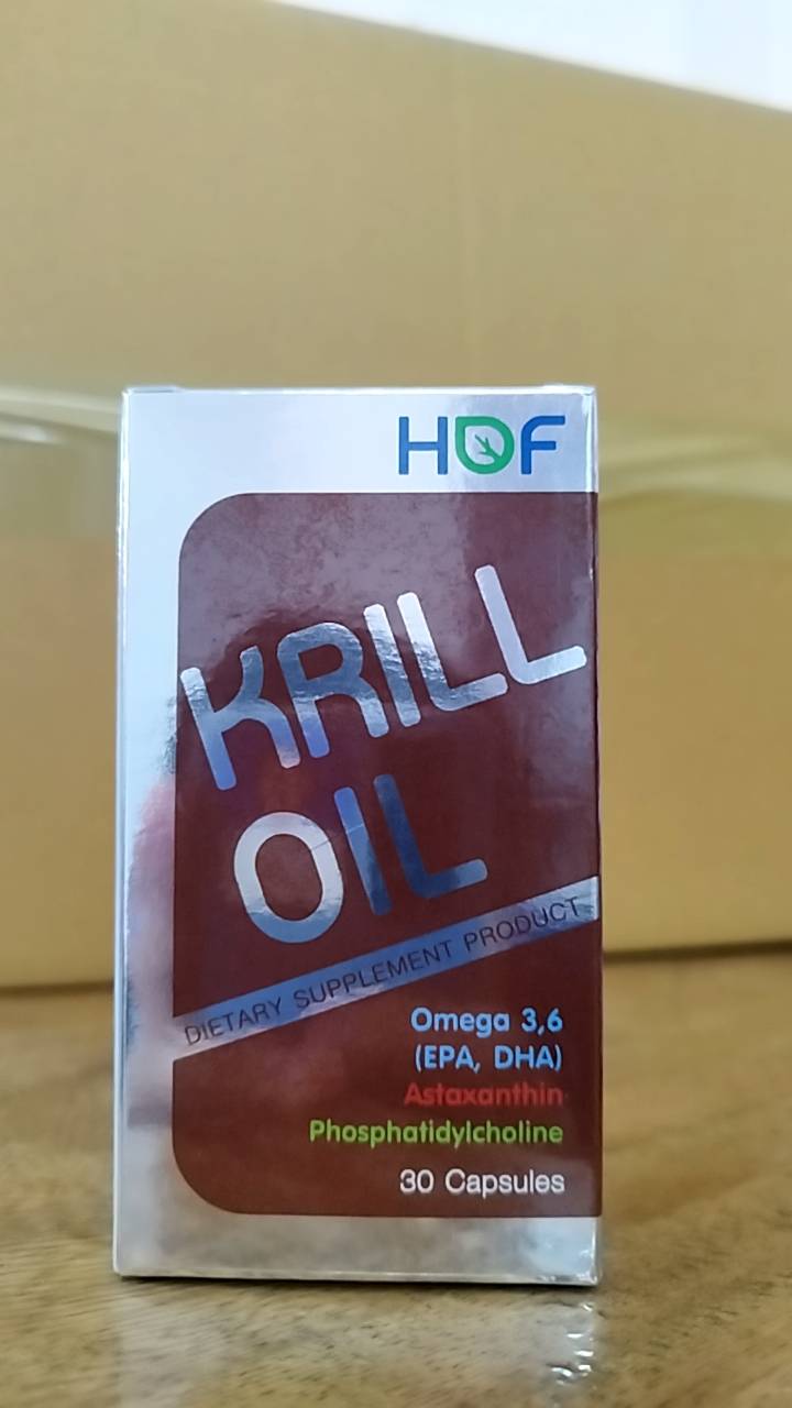 ผลิตภัณฑ์เพื่อสุขภาพและอุปกรณ์ทางการแพทย์ Pharmahof HOF Krill Oil 500mg ผลิตภัณฑ์เสริมอาหารคริลล์ ออยล์ (30 แคปซูล) ราคา 499 บาท*ส่งฟรี