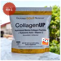 California Gold Nutrition CollagenUP Marine Hydrolyzed Collagen + Hyaluronic Acid + Vitamin C Unflavored ขนาด 464g. ผงคอลลาเจนทะเลและวิตามินซี