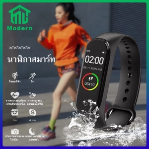 สินค้า Modern M4 สายรัดข้อมือ นาฬิกา อัจฉริยะ M4 Smart Bracelet Watch Band Fitness Bracelet Blth Waterproof Man Women Fitness Tracker Smart Watch