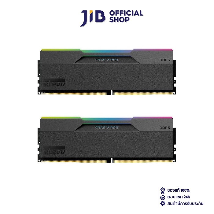 48GB (24GBx2) DDR5 6000MHz RAM (หน่วยความจำ) KLEVV CRAS V RGB GAMING OC MEMORY (KD5KGUD80-60A300G) ราคา 44,190 บาท*ส่งฟรี