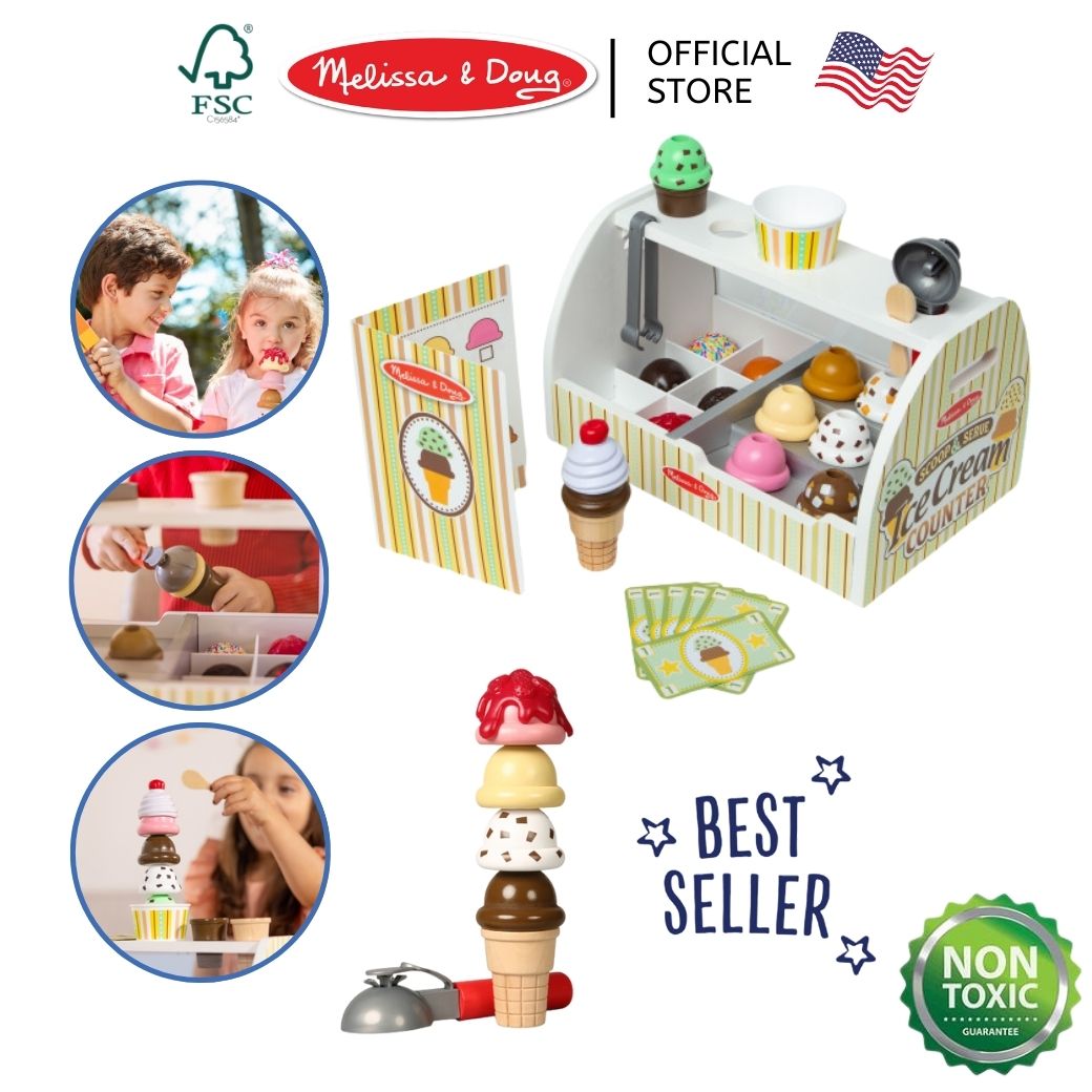 (Genuine Usa) Ice Cream Sandwich Pizza Bbq Children's Toys Melissa & Doug Toy Kitchen Set Various Models 9286 9269 9465 31650 ราคา 2,971 บาท*ส่งฟรี