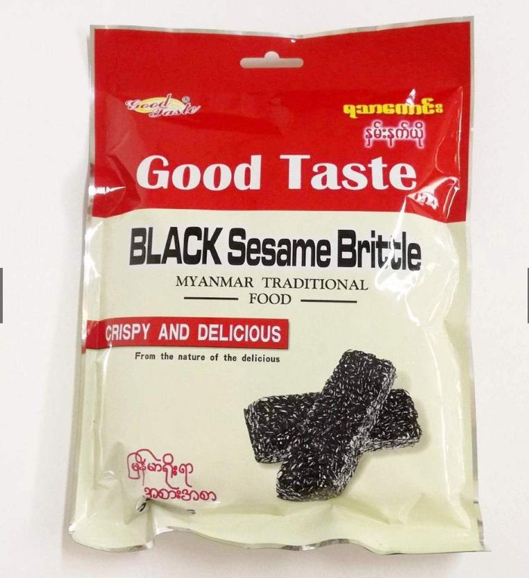 คำอธิบายเพิ่มเติมเกี่ยวกับ ขนมพม่า ขนมงาดำ งาดำตัดพม่า Good Taste Black Sesame Brittle