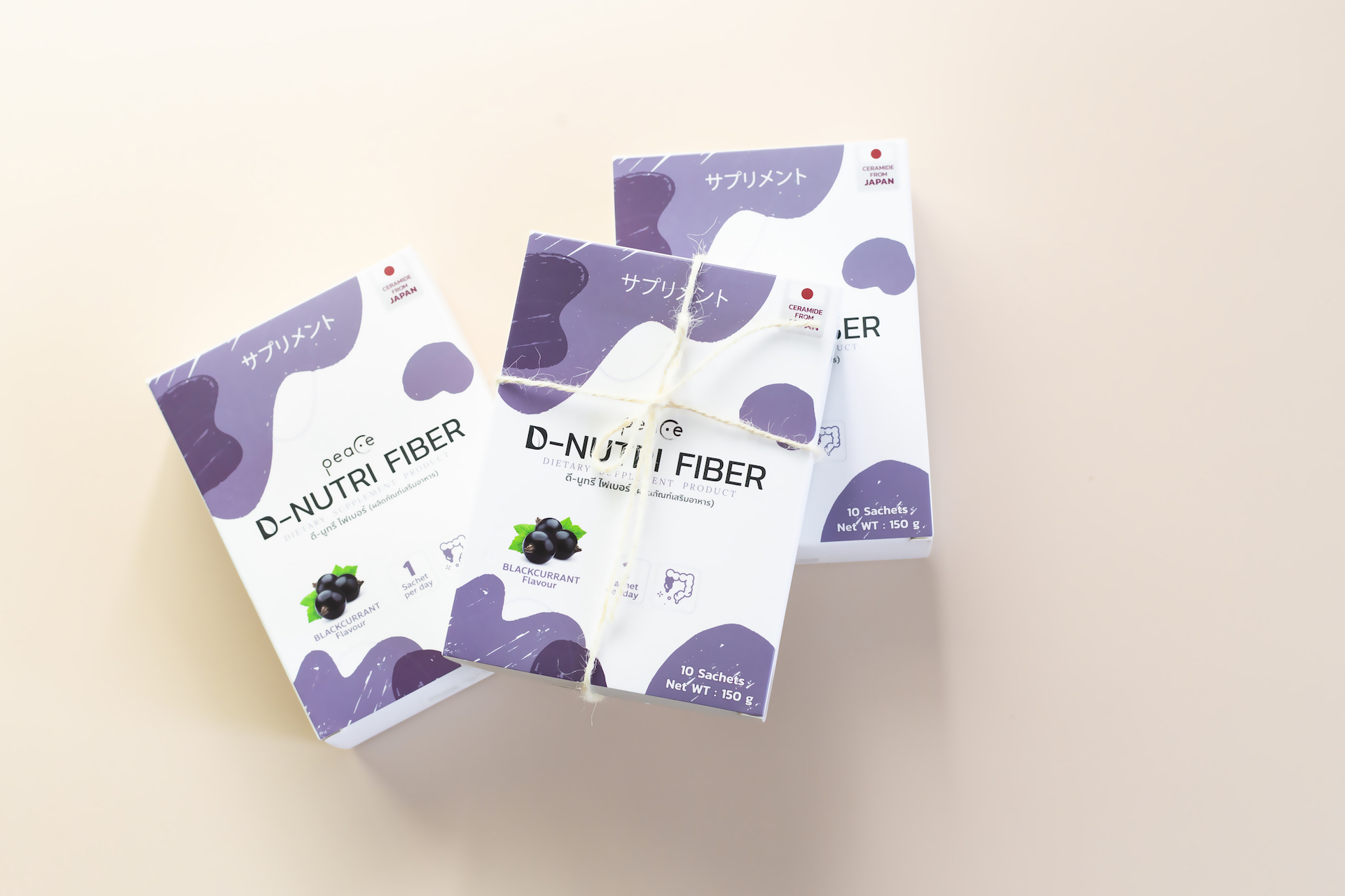 D-Nutri Fiber (by.peace) (3 กล่อง มี 30 ซอง) ไฟเบอร์แก้ท้องผูก ปรับสมดุลลำไส้ มีสารต้านอนุมูลอิสระ - ยี่ห้อ Peace Brand ราคา 1,890 บาท*ส่งฟรี